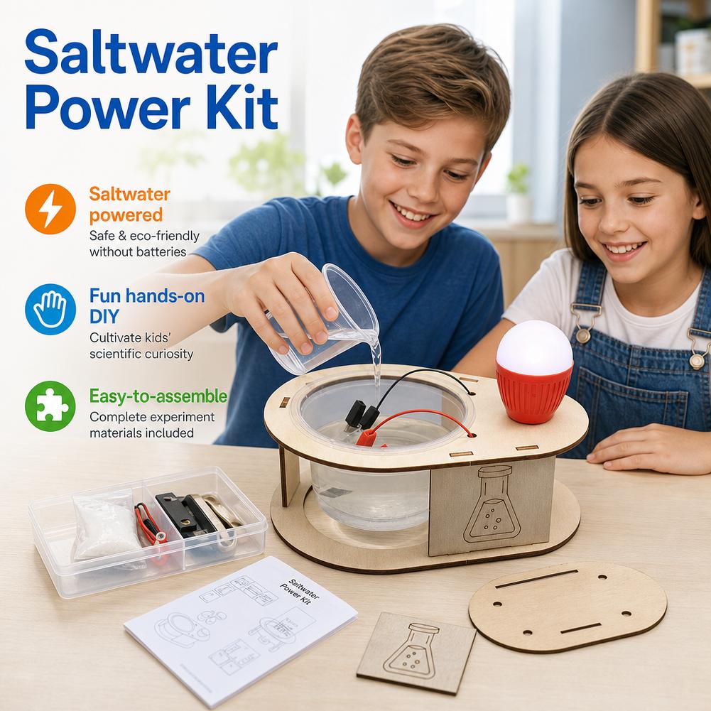 Science Kit - DIY Zoutwater Energieopwekking LED Licht STEM