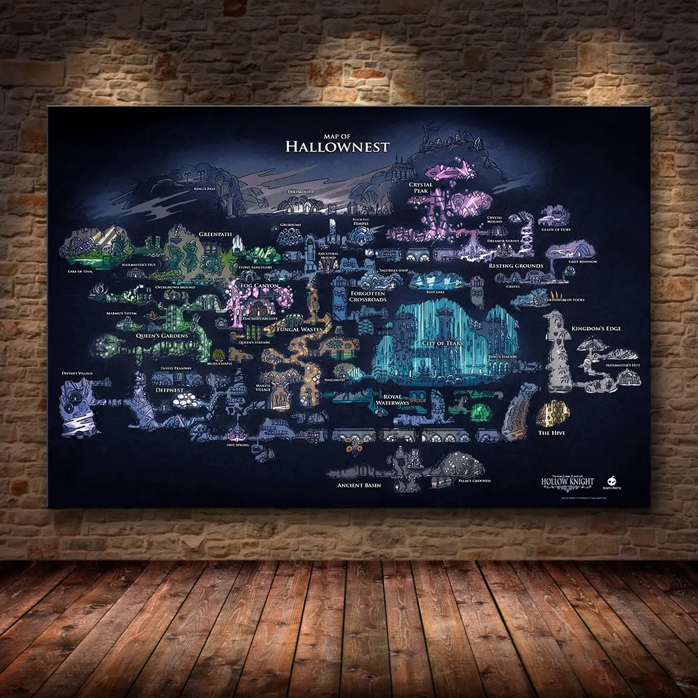 Hollow Knight Hallownest Map G - Star Map Poster recensie en prijs