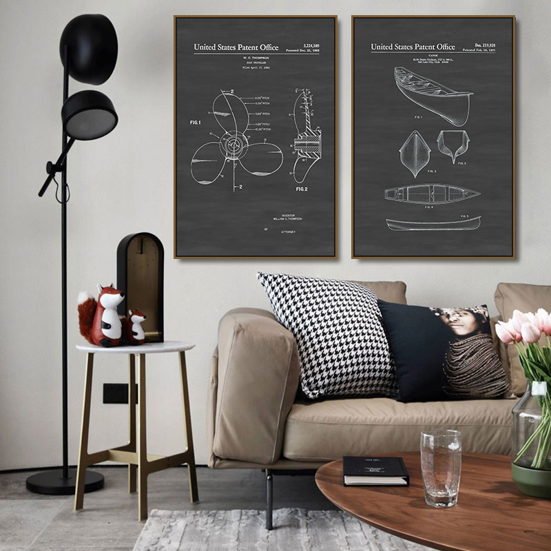 Eenvoudig zwart-wit grijs Amer - Star Map Poster recensie en prijs